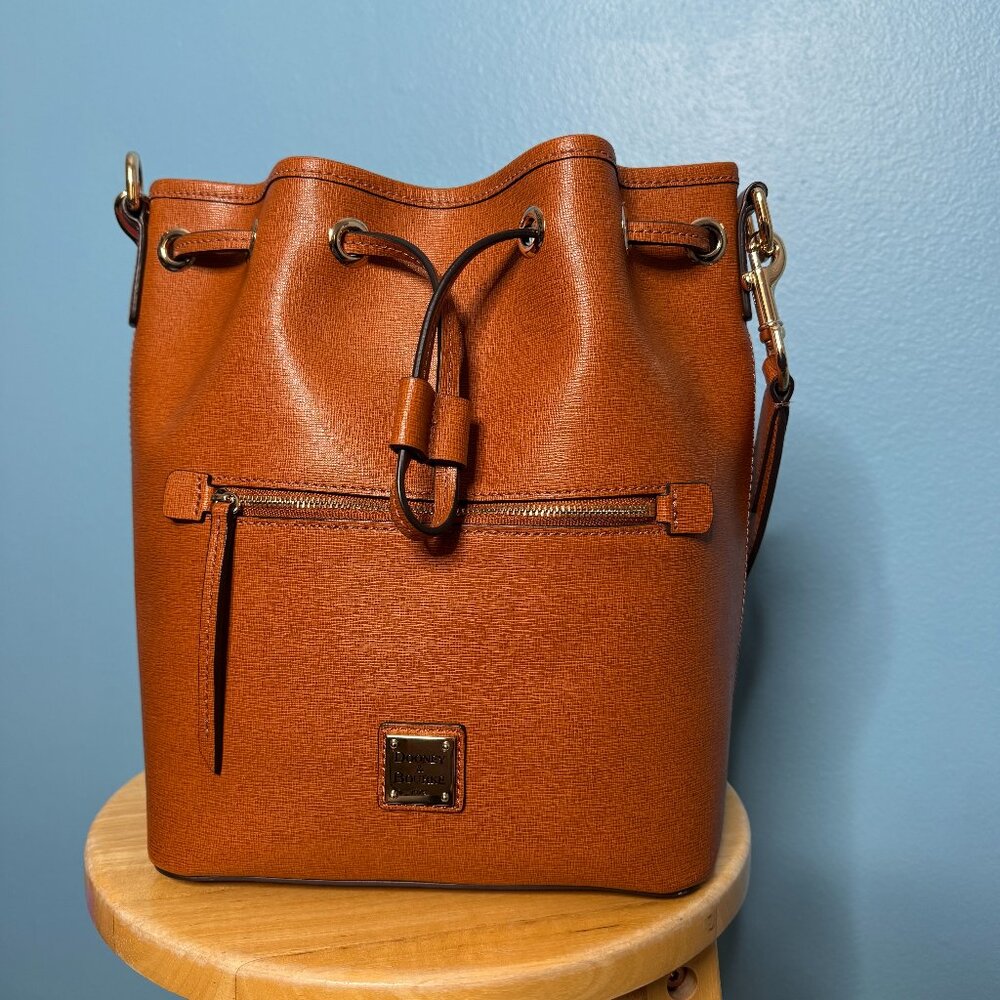 Dooney & Bourke Leather Drawstring Satchel